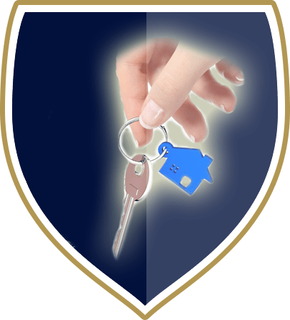 professional property management picture hand holding keys with blue property keyring