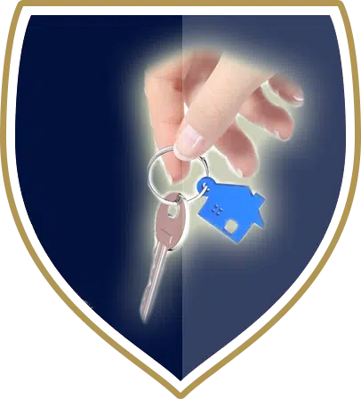 professional property management picture hand holding keys with blue property keyring